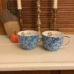Lily Pulitzer ceramic mug set. 12 oz.